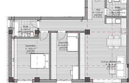 3 camere, 83.77 mp, semifinisat, terasa, zona strazii Calea Borhanci