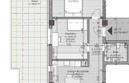 Apartament 3 camere, 77 mp utili, terasa 68 mp, cartier Borhanci