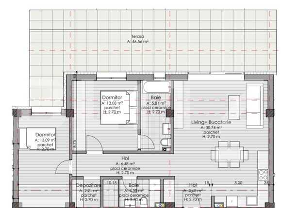 Apartament de vânzare 3 camere Borhanci - 50296AV | BLITZ Cluj-Napoca | Poza2