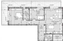 Apartament 3 camere, 98 mp utili, terasa 42 mp, cartier Borhanci