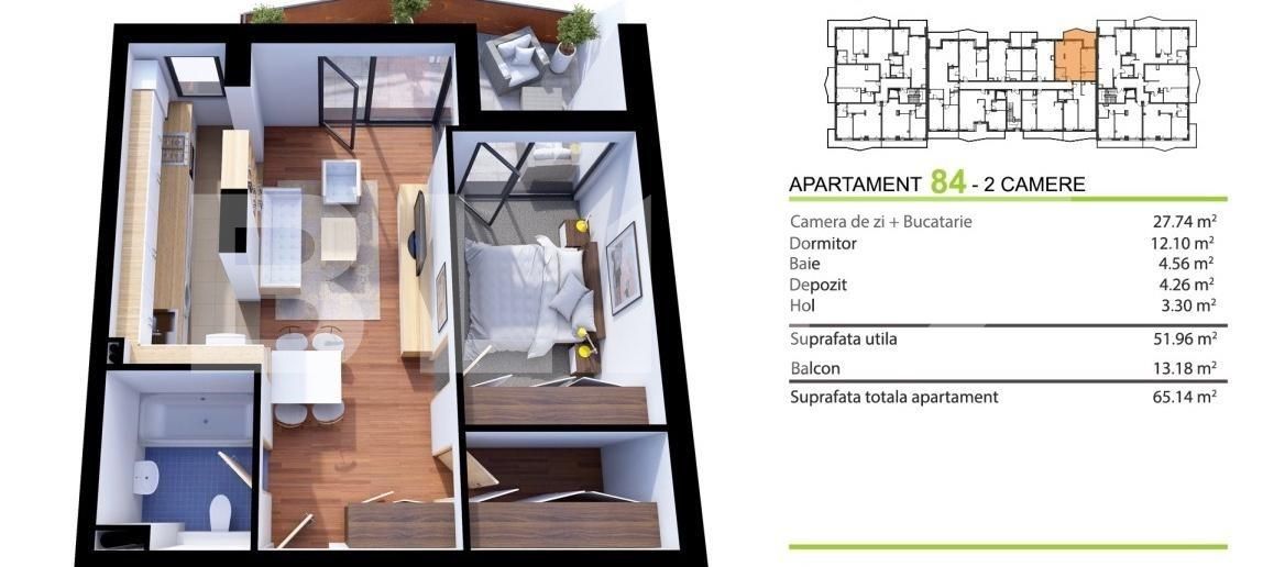 Apartament de închiriat 2 camere Gheorgheni - 50326AI | BLITZ Cluj-Napoca | Poza8