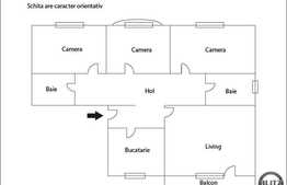 Vanzare apartament cu 4 camere, decomandat, 78 mp, zona Spitalul de Recuperare