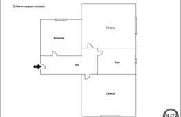 Apartament 2 camere de vanzare, 54 mp utili, strada Lunii