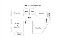 Apartament 4 camere, finisat, 105 mp., zona Stejarului