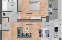 Oportunitate ! 2 camere, 52 mp, Zona Petrom 