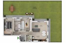 Apartament 3 camere, gradina, bloc nou, zona Donath Park