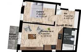 2 camere, 40.55 mp, etaj intermediar, zona Leroy Merlin!