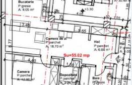 2 camere, 55.02 mp, zona strazii Traian Vuia!