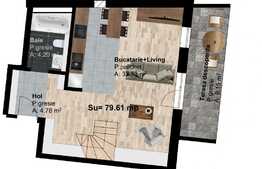 Apartament pe doua niveluri, 3 camere, 79.61 mp, zona Leroy Merlin!