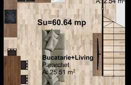 Apartament pe doua niveluri, 2 camere, 60.64 mp, zona Leroy Merlin!