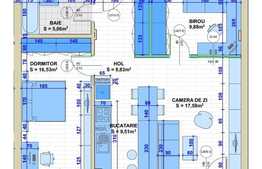 Apartament semifinisat, 3 camere, 72mp, in Apahida!
