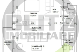 Apartament 2 camere, 53 mp, bloc nou cu CF, zona Piata 1 Mai