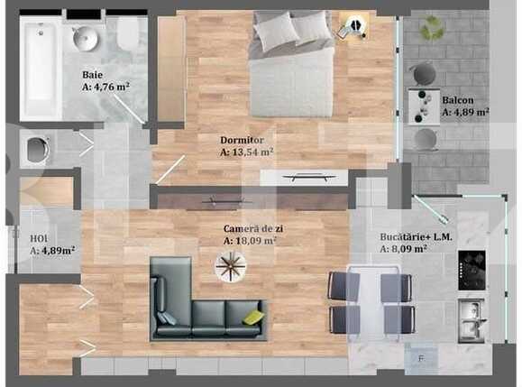 Apartament de vânzare 2 camere Baciu - 51617AV | BLITZ Cluj-Napoca | Poza1