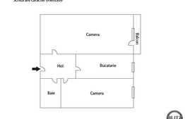 Apartament cu 2 camere, partial mobilat, loc de parcare inclus,