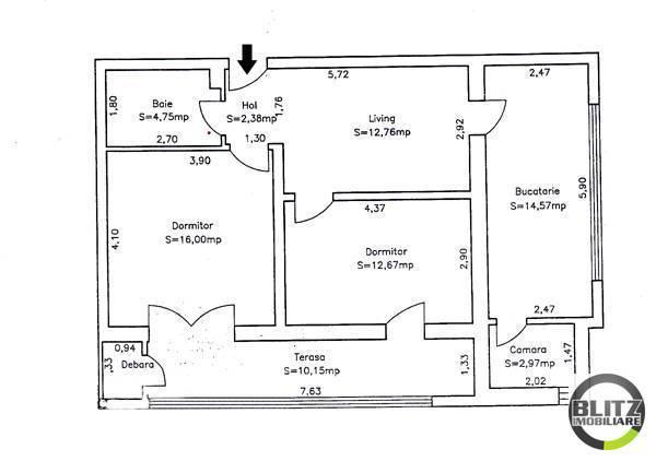 Apartament de vânzare 3 camere Floreşti - 5172AV | BLITZ Cluj-Napoca | Poza1