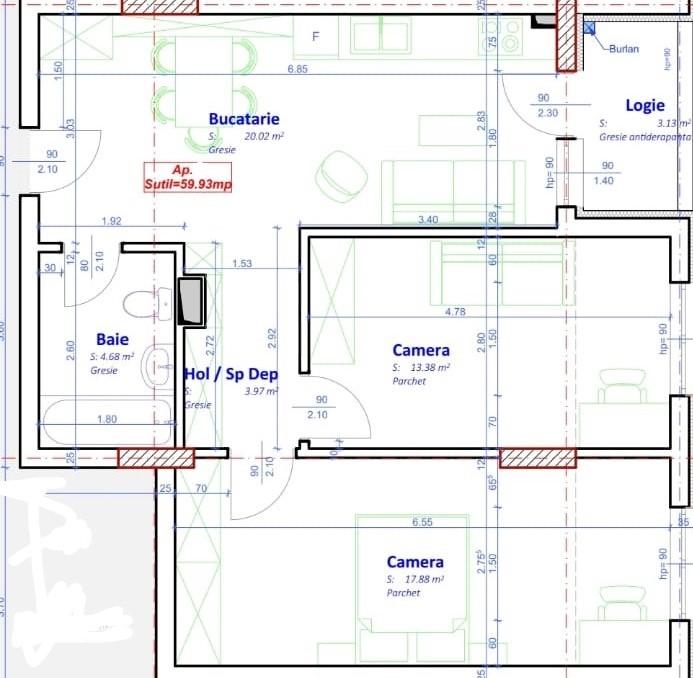 Apartament de vânzare 3 camere Manastur - 51727AV | BLITZ Cluj-Napoca | Poza1