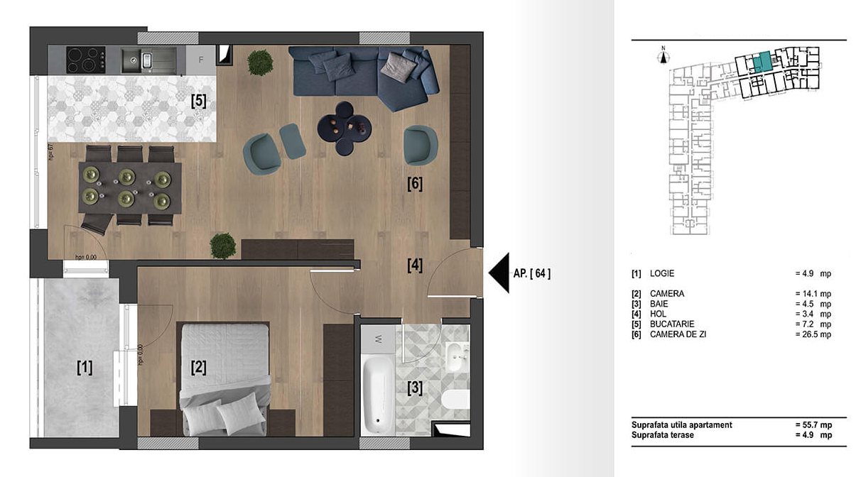 Apartament de vânzare 2 camere Marasti - 51829AV | BLITZ Cluj-Napoca | Poza1
