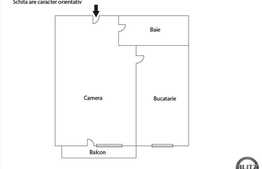 Vanzare apartament cu 1 camera la etaj intermediar