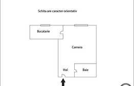 De vanzare apartament cu 1 camera, decomandat, 37 mp utili, zona Real