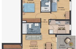 Apartament 3 camere,67 mp utili,garaj subteran,zona Lidl.