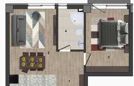 Apartament 2 camere, 41.36 mp, semifinisat, cartier Europa!