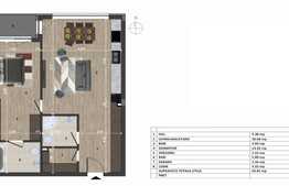 Apartament 2 camere, 70mp, imobil nou, CF disponibil