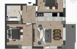 Apartament 3 camere, 58 mp, terasa, imobil NOU