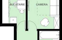 1 camera, 33.21 mp utili, decomandat, semifinisat, Apahida