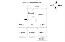 Apartament 4 camere, 80 mp, etaj intermediar, zona strazii Nicolae Titulescu