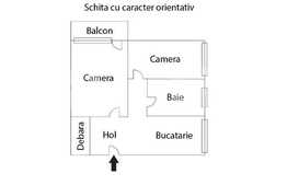 Apartament 2 camere, decomandat, 50 mp, zona Donath