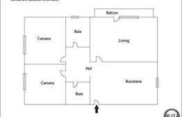 Vanzare apartament cu 3 camere, 65 mp, zona Spitalul Clinic de Recuperare