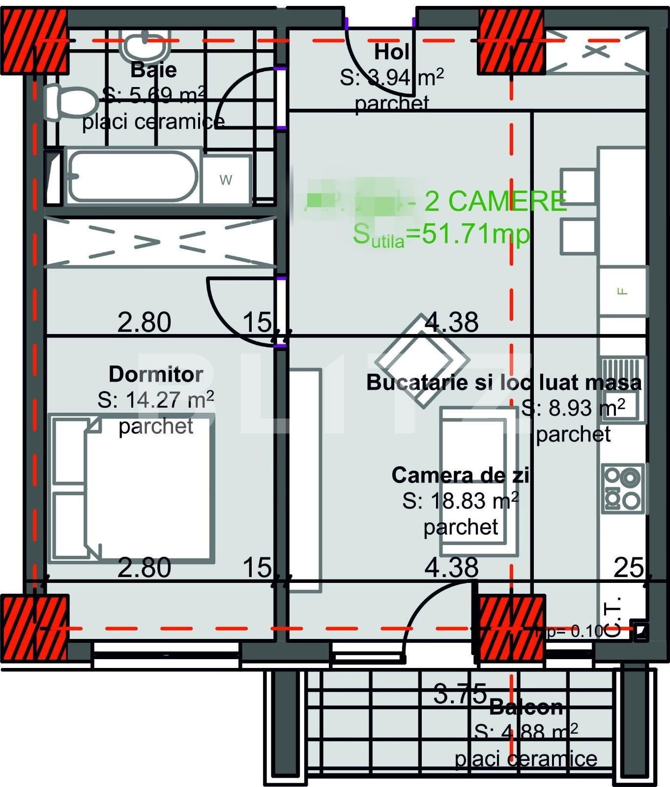 Apartament de vânzare 2 camere Marasti - 52647AV | BLITZ Cluj-Napoca | Poza6
