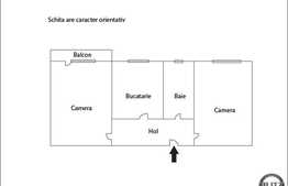 Apartament cu 2 camere, 57 mp, zona aerisita