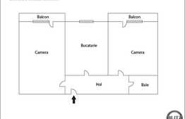Apartament de vanzare cu 2 camere ,cu  balcon, zona magazinul Profi