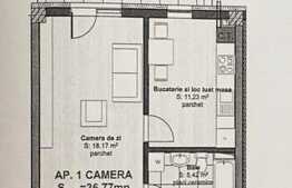 Apartament cu 1 camera, 37 mp, finisat nou, intermediar, parcare, zona Eroilor