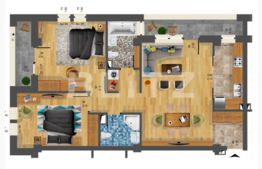 EXCLUSIVITATE! Apartament 3 camere, 75 mp, CF, 2 balcoane, zona strazii Stejarului!