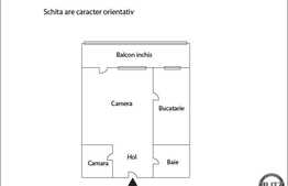 Vanzare 1 camera, 35 mp plus 10 mp balcon, zona Porii!