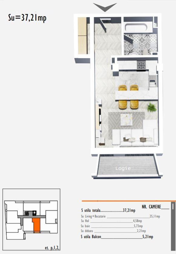 Garsonieră de vânzare Marasti - 53917AV | BLITZ Cluj-Napoca | Poza2