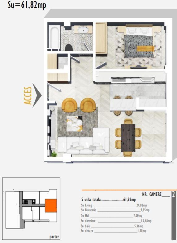 Apartament de vânzare 2 camere Marasti - 53926AV | BLITZ Cluj-Napoca | Poza2