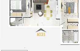 3 camere, 67.42 mp, TERASA de 15.24 mp, zona Leroy Merlin!