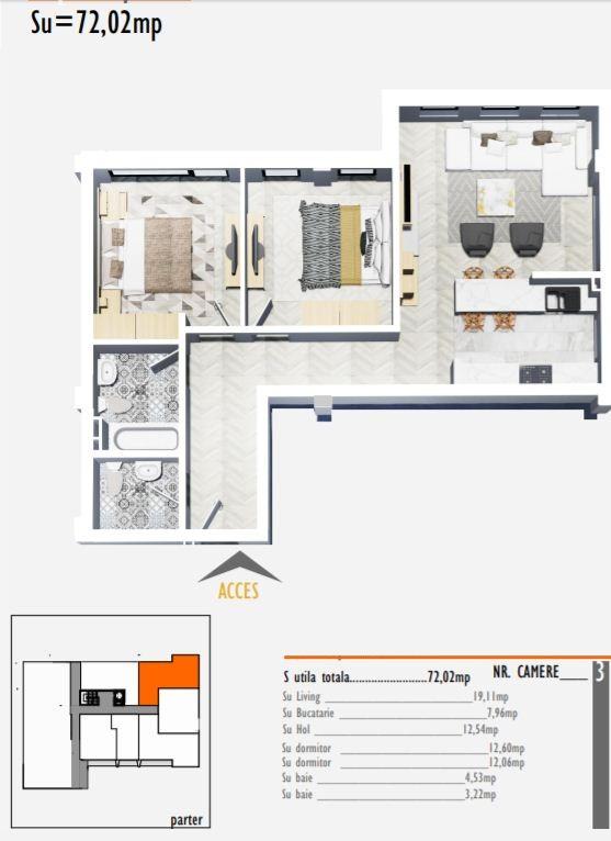 Apartament de vânzare 3 camere Marasti - 53935AV | BLITZ Cluj-Napoca | Poza2