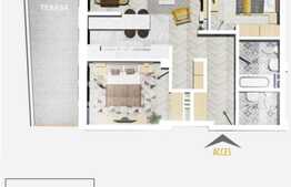 3 camere, 72.11 mp, TERASA 36.76 mp, zona Leroy Merlin!