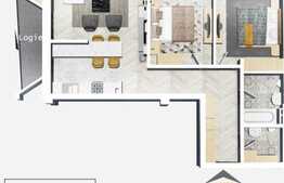 Vanzare 3 camere, 72.68 mp, logie 12.08 mp, zona Leroy Merlin!