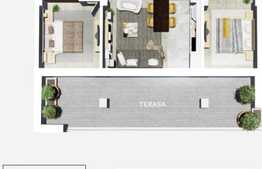 Vanzare 3 camere, 75.58 mp, TERASA 32.88 mp, zona Leroy Merlin!