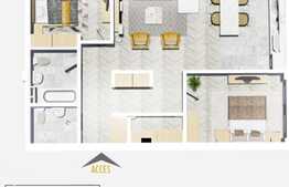 Vanzare 3 camere, 89.59 mp, terasa 11.99 mp, zona Leroy Merlin!