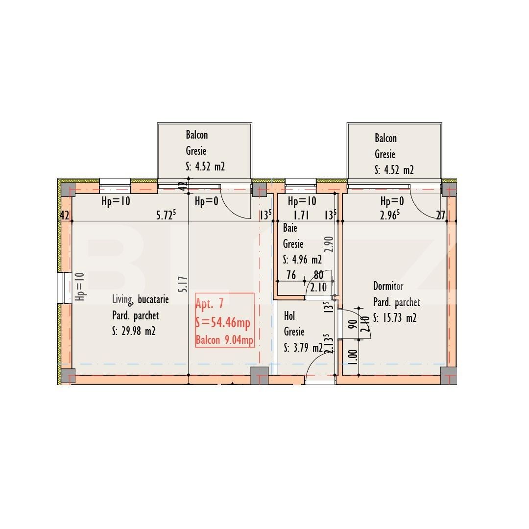 Apartament de vânzare 2 camere Semicentral - 54047AV | BLITZ Cluj-Napoca | Poza1
