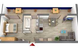 Apartament 2 camere, 40.13 mp, semifinisat, etaj intermediar, zona strazii Bucuresti