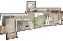 Apartament 3 camere, 83.38 mp, zona strazii Bucuresti