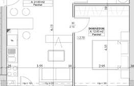 Apartament 2 camere, 40 mp, Complex Privat in Apahida