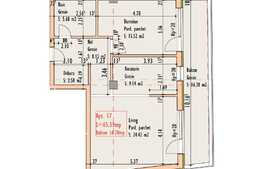 Apartament 2 camere, 65.39 mp, semifinisat, zona strazii Bucuresti